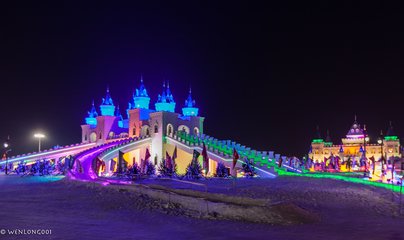 2020呼兰河口冰雪乐园游玩攻略,雪乐园瞬间转换成夜的梦幻【去哪儿攻略】